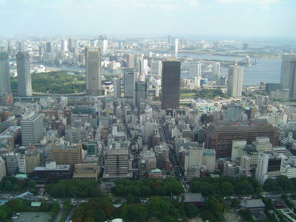 Paysage vu de la Tokyo Tower